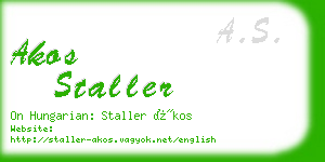 akos staller business card